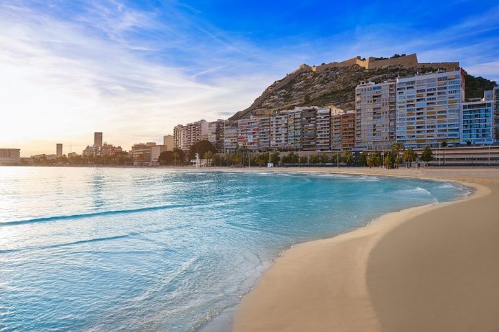 Alicante - pláž Postiguet   Alicante - pláž Postiguet