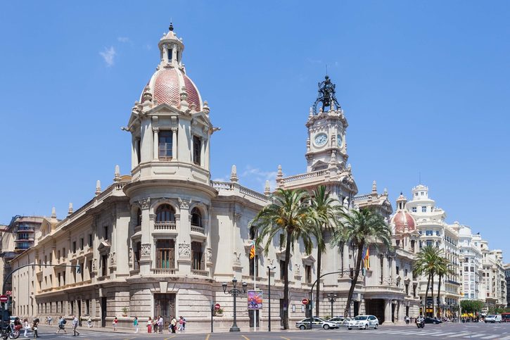 Pohled na Valencijskou radnici  Pohled na Valencijskou radnici