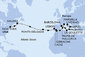 USA, Kanada, Portugalsko, Španělsko, Velká Británie, Francie, Tunisko, Itálie z New Yorku na lodi MSC Meraviglia