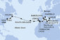 USA, Kanada, Portugalsko, Španělsko, Velká Británie, Francie, Tunisko, Itálie z New Yorku na lodi MSC Meraviglia