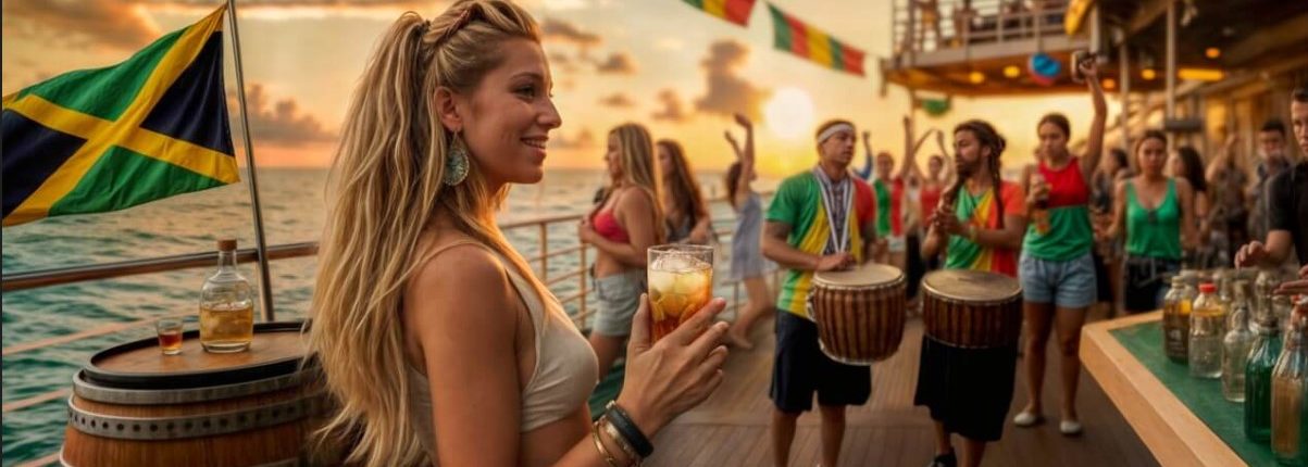 Aperitiv při západu slunce u Ocho Rios