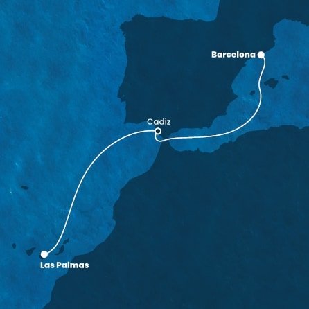 Španělsko z Barcelony na lodi Costa Fortuna