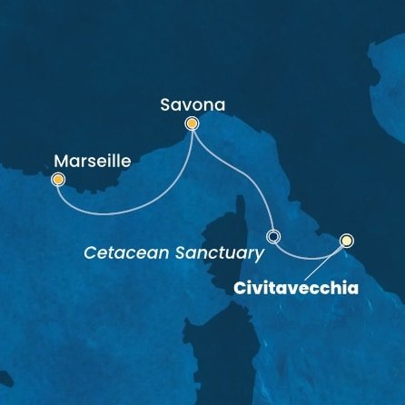 Itálie, Francie z Civitavecchia na lodi Costa Toscana