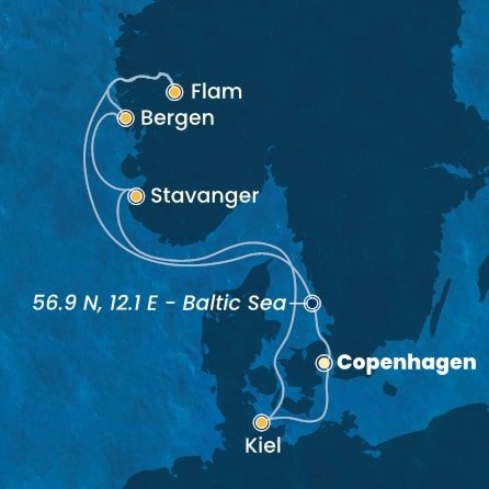 Dánsko, Norsko, Německo z Kodaně na lodi Costa Diadema