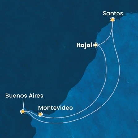 Brazílie, Argentina, Uruguay na lodi Costa Diadema