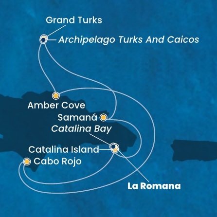Dominikánská republika, Zámořské území Velké Británie z La Romany na lodi Costa Fascinosa