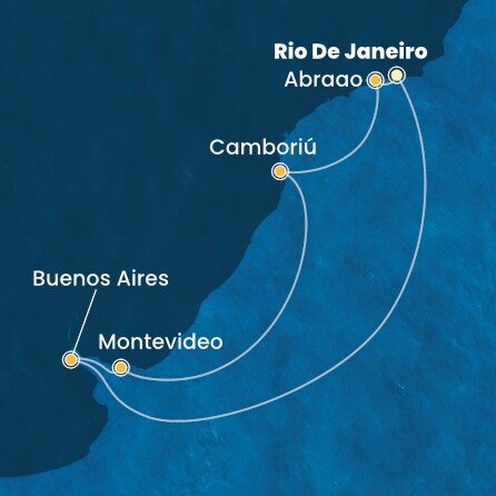 Brazílie, Uruguay, Argentina z Rio de Janeira na lodi Costa Favolosa