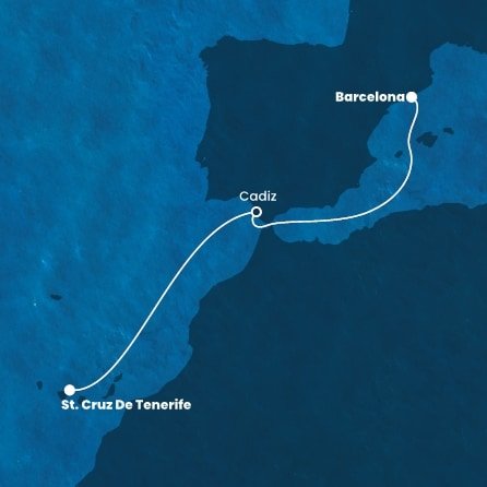 Španělsko z Tenerife na lodi Costa Diadema