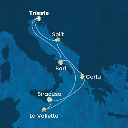 Itálie, Řecko, Malta, Chorvatsko na lodi Costa Deliziosa