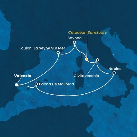 Španělsko, Itálie, Francie z Valencie na lodi Costa Pacifica