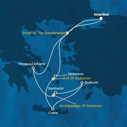 Turecko, Řecko,  z Istanbulu na lodi Costa Fortuna