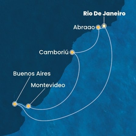 Brazílie, Uruguay, Argentina z Rio de Janeira na lodi Costa Favolosa