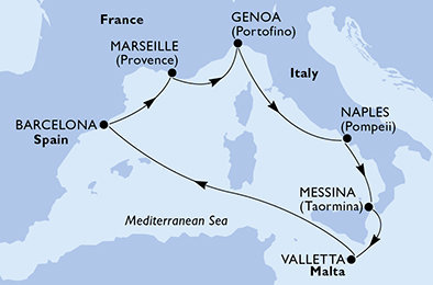 Perly Středomoří na MSC World Europa