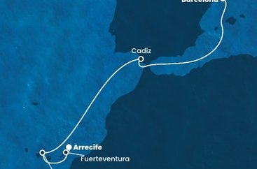 Španělsko Z Lanzarote na lodi Costa Diadema