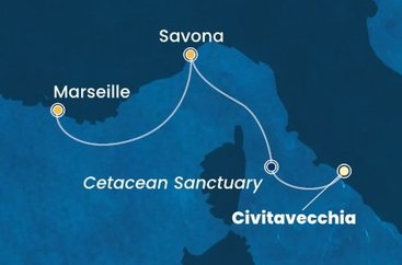 Itálie, Francie z Civitavecchia na lodi Costa Toscana