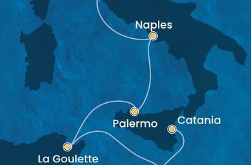 Itálie, Tunisko, Malta z Civitavecchia na lodi Costa Fascinosa