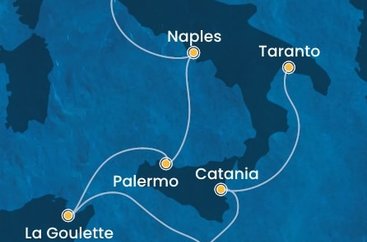 Itálie, Tunisko, Malta z Civitavecchia na lodi Costa Fascinosa