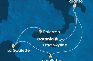 Itálie, Malta, Tunisko z Katánie na lodi Costa Fascinosa