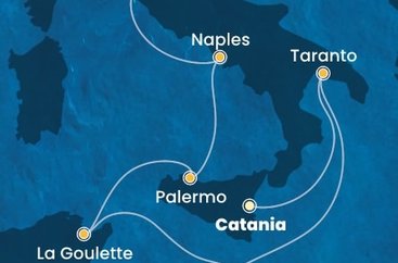 Itálie, Malta, Tunisko z Katánie na lodi Costa Fascinosa