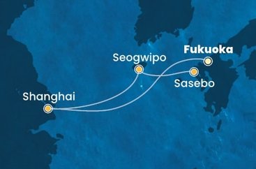 Japonsko, Čína, Jižní Korea z Fukuoky na lodi Costa Serena