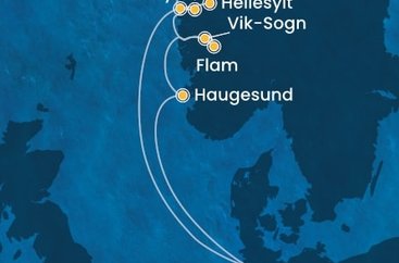 Německo, Norsko z Hamburku na lodi Costa Favolosa