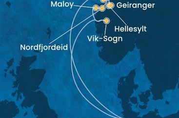 Německo, Norsko z Hamburku na lodi Costa Favolosa