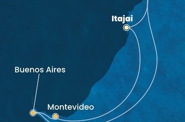 Brazílie, Uruguay, Argentina na lodi Costa Diadema