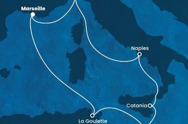 Francie, Tunisko, Malta, Itálie z Marseille na lodi Costa Fascinosa
