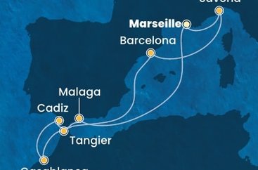 Francie, Španělsko, Maroko, Itálie z Marseille na lodi Costa Favolosa