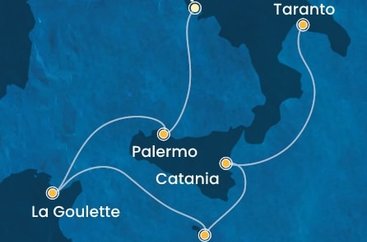 Itálie, Tunisko, Malta z Neapole na lodi Costa Fascinosa