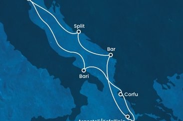 Itálie, Řecko, Norsko, Chorvatsko na lodi Costa Deliziosa