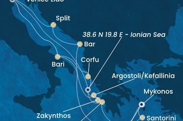 Itálie, Řecko, Norsko, Chorvatsko na lodi Costa Deliziosa