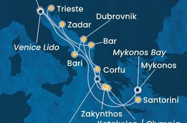 Itálie, Řecko, Chorvatsko, Norsko na lodi Costa Deliziosa