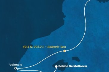 Španělsko, , Francie z Palma de Mallorca na lodi Costa Pacifica