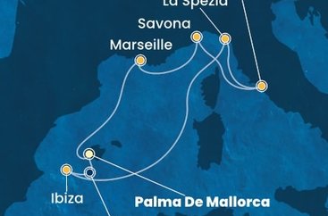 Španělsko, Itálie, Francie z Palma de Mallorca na lodi Costa Pacifica Španělsko, Itálie, Francie z Palma de Mallorca na lodi Costa Pacifica