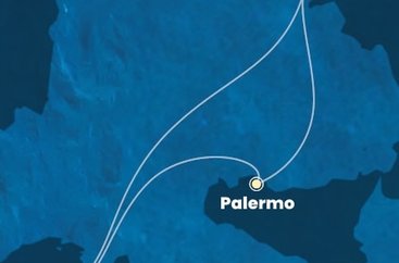 Itálie, Tunisko z Palerma na lodi Costa Fascinosa