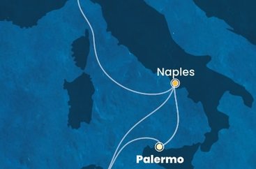 Itálie, Tunisko z Palerma na lodi Costa Fascinosa