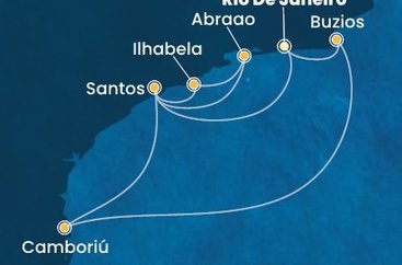 Brazílie z Rio de Janeira na lodi Costa Pacifica