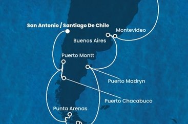 Brazílie, Uruguay, Argentina, Chile z Rio de Janeira na lodi Costa Deliziosa