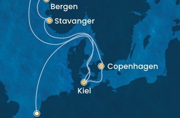 Nizozemsko, Německo, Dánsko, Norsko z Rotterdamu na lodi Costa Diadema