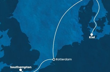 Velká Británie, Nizozemsko, Německo ze Southamptonu na lodi Costa Diadema