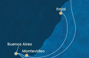 Brazílie, Argentina, Uruguay ze Santosu na lodi Costa Diadema