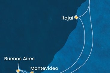 Brazílie, Argentina, Uruguay ze Santosu na lodi Costa Diadema