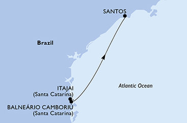 Brazílie na lodi MSC Armonia