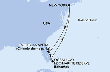 USA, Bahamy z New Yorku na lodi MSC Meraviglia