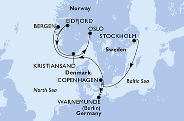 Švédsko, Dánsko, Německo, Norsko ze Stockholmu na lodi MSC Magnifica