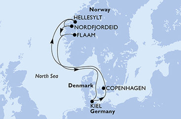 Dánsko, Norsko, Německo z Kodaně na lodi MSC Euribia