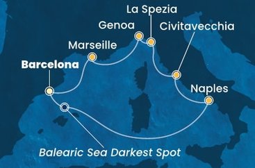 Španělsko, Itálie, Francie z Barcelony na lodi Costa Toscana Španělsko, Itálie, Francie z Barcelony na lodi Costa Toscana