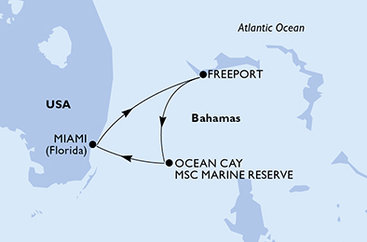 USA, Bahamy z Miami na lodi MSC Divina