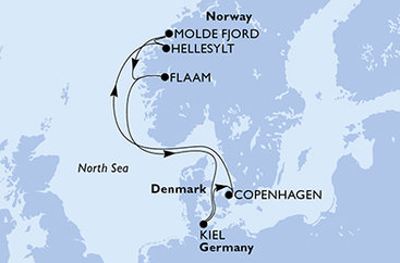 Dánsko, Norsko, Německo z Kodaně na lodi MSC Euribia